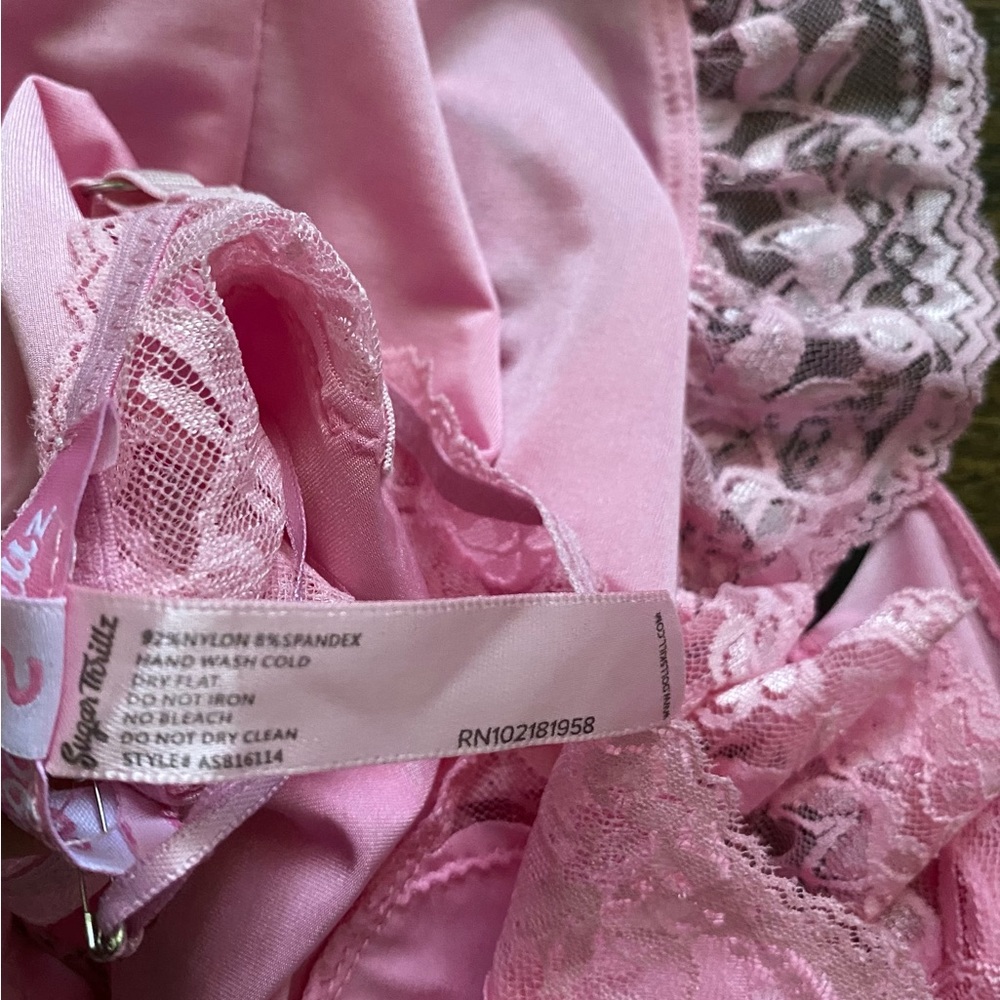 Sugar Thrills by DollsKill | NWT’s Y2K frilly lace sexy teddy romper - Picture 7 of 8